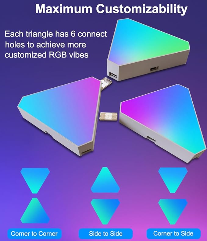 LED Triangular Quantum Lamp