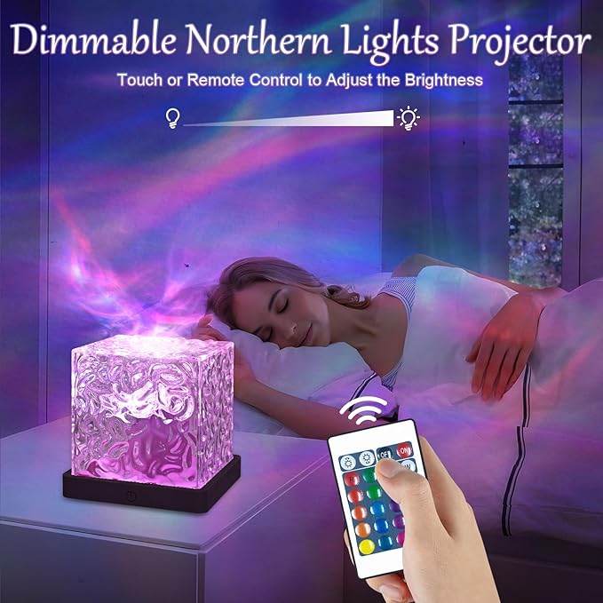 Northern Lights Cube Lamp