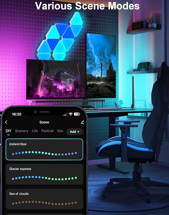 LED Triangular Quantum Lamp