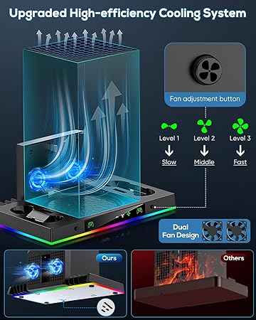 Cooling Fan Stand&Charging Station For Xbox Series X