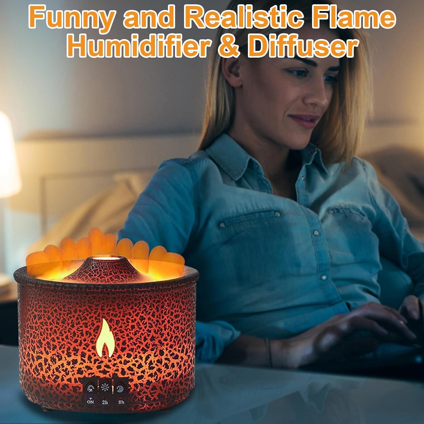 Volcano Fire Flame Humidifier