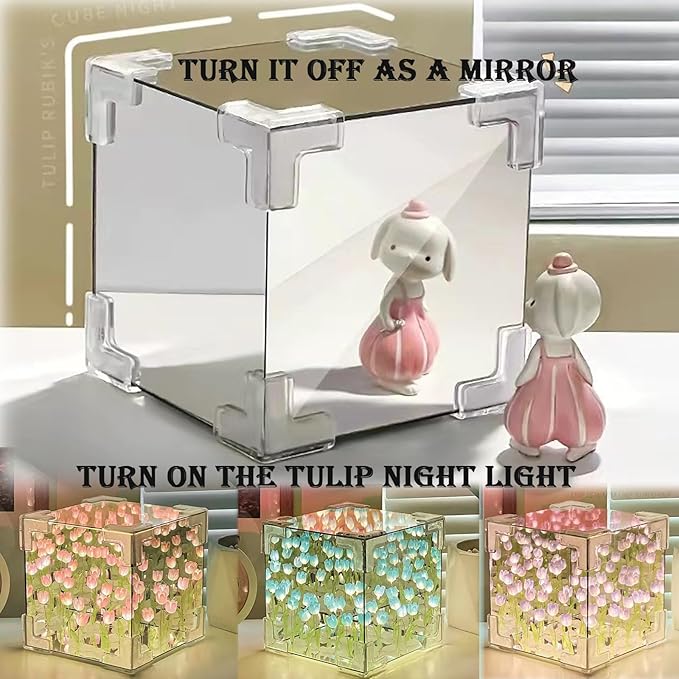 Tulip Mirror Cube Lamp